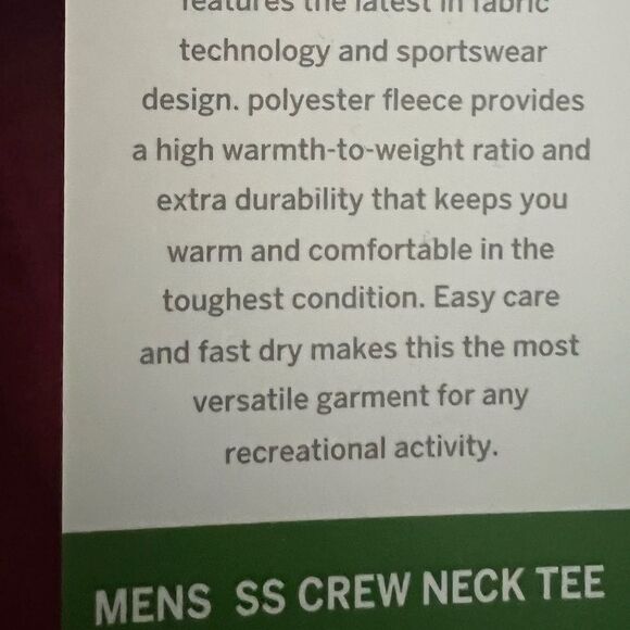 Men’s Urban Frontier Crew neck Tshirt
Cotton blend Sz L, deep Heather Red NWT - Picture 8 of 9